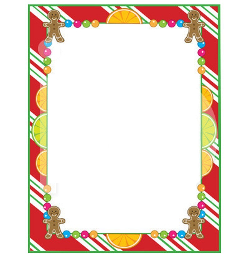 Christmas Clipart Illustration Borders And Frames Printable | Coloring