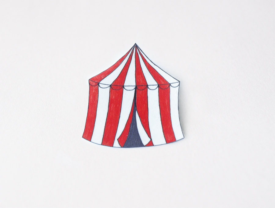 Circus Tent Brooch Made To Order by rareindeed on Etsy