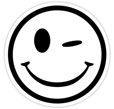 Smiley face wink Stickers by buud | Redbubble