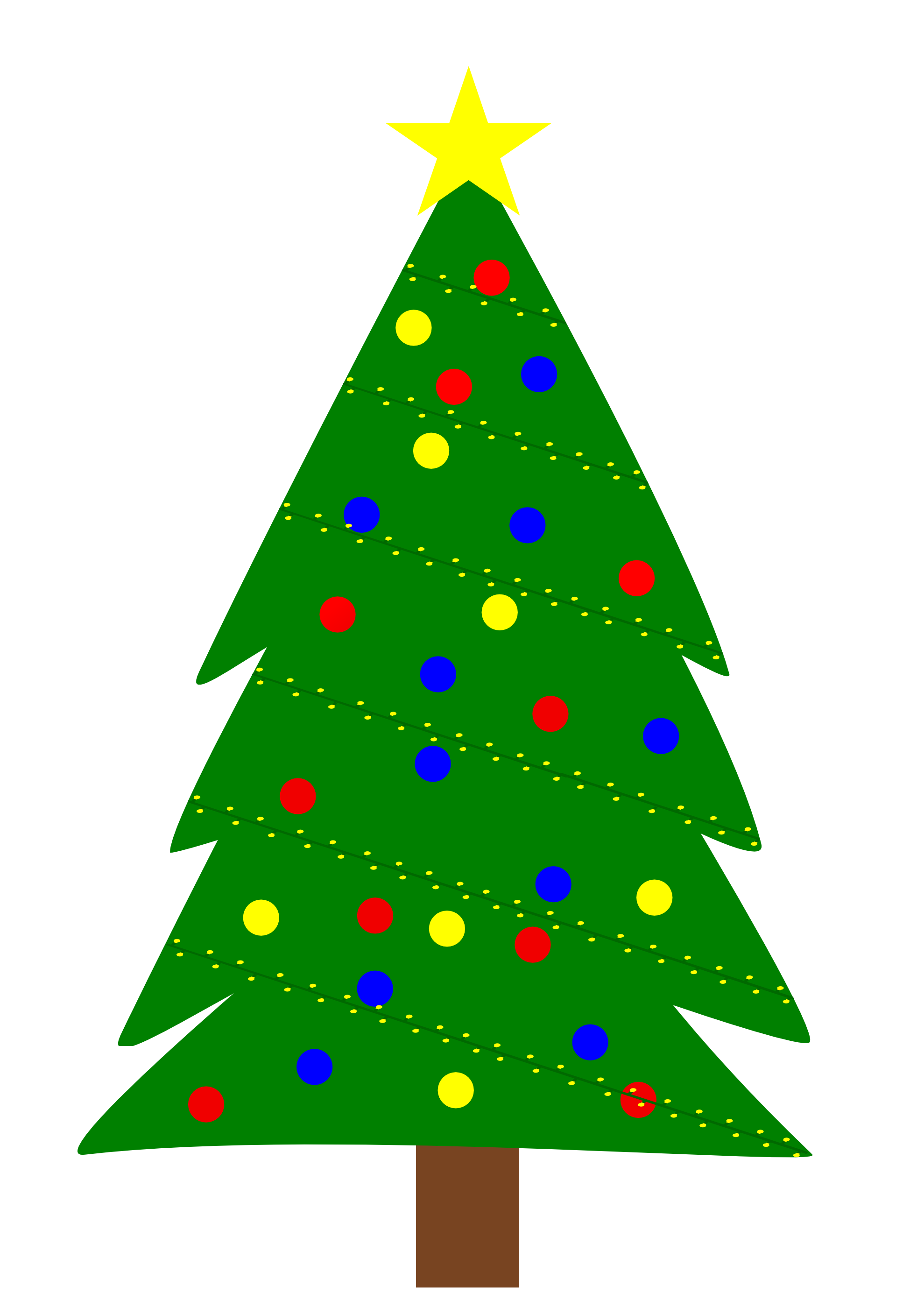 Christmas Tree Outline Clip Art Viewing Gallery For � Evergreen 
