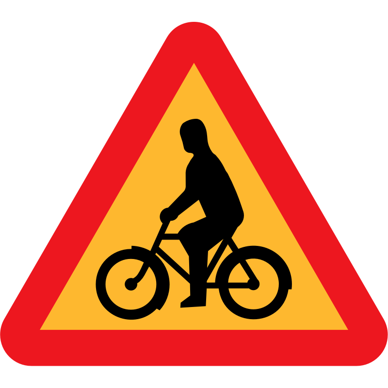 Clipart - Bicycles Roadsign
