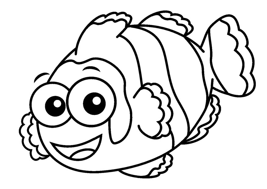 Fish Coloring Pages 5 Kids Clip Art Library Backrounds Shape