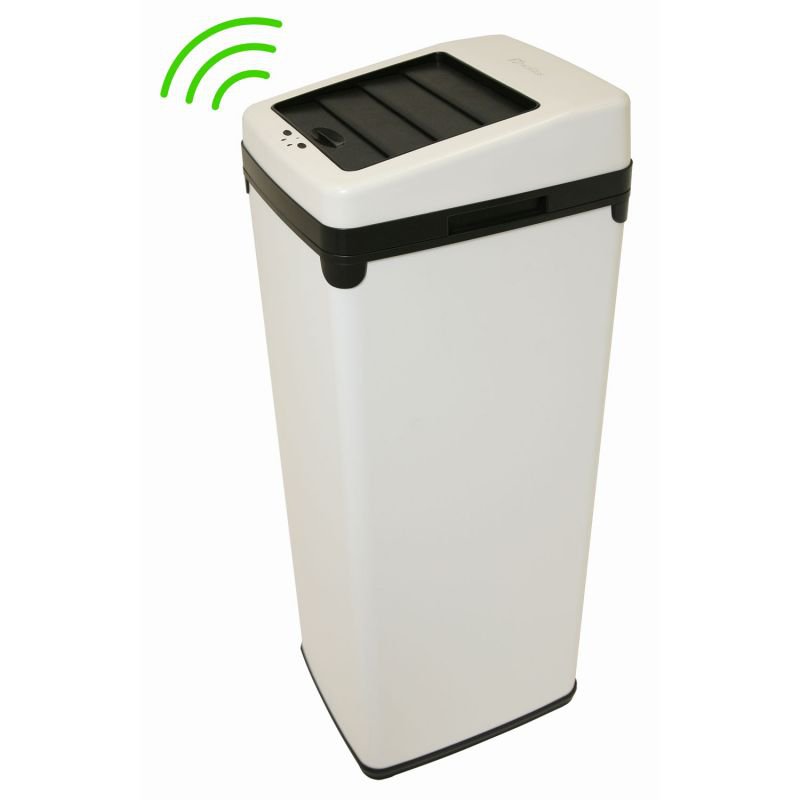 iTouchless 14 Gal. Automatic White Steel Touchless Trash Can? SX 