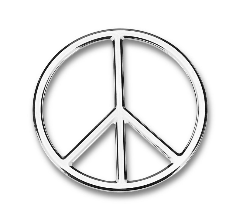 Cruiser Accessories 83063 3D-Cals - Peace Sign, Chrome License