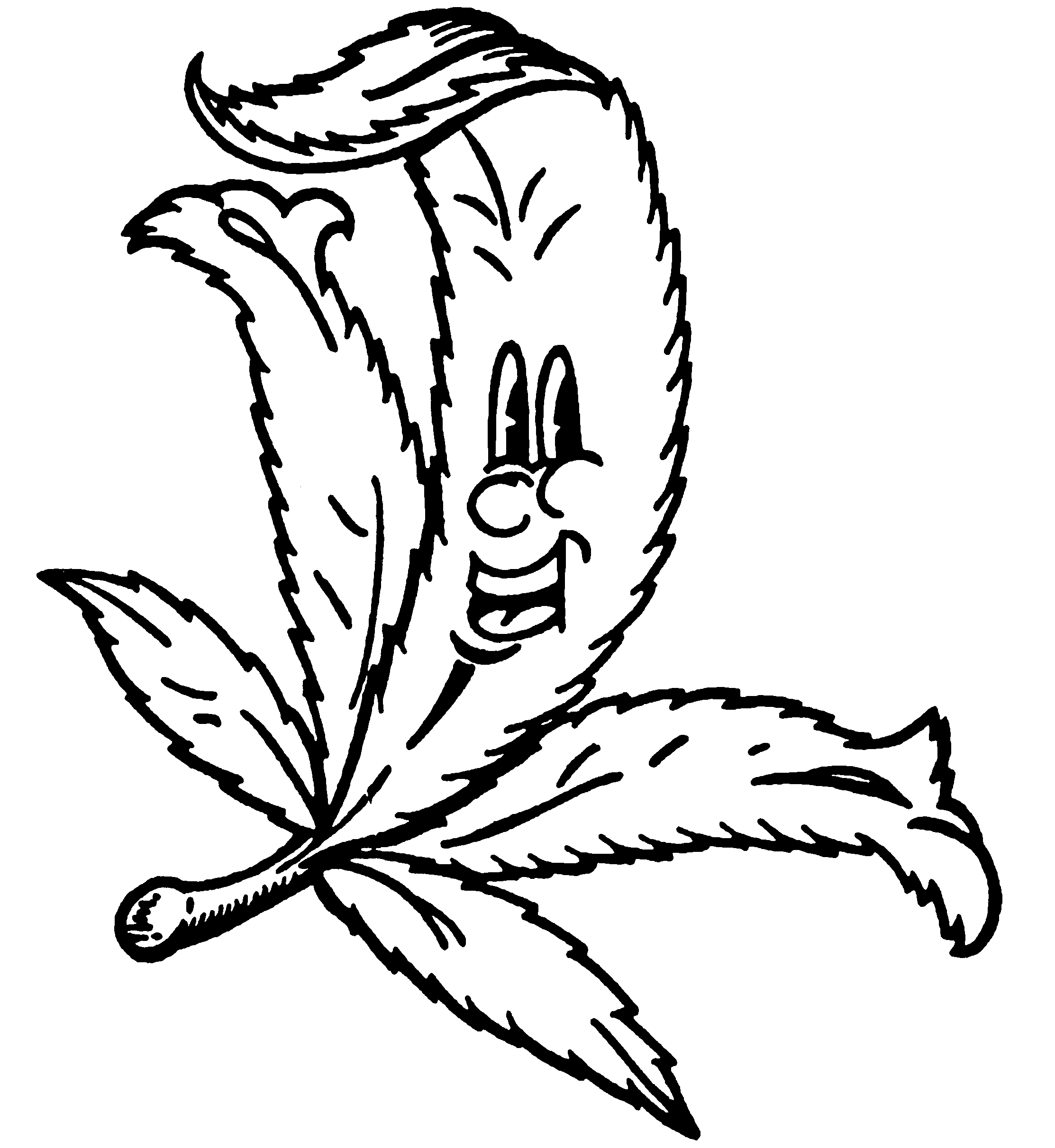 Leaf Drawing Weed Pot Cartoon Drawings Marijuana Plant Draw Stoner Clip Cli...