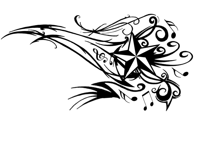 tribal stars tattoo design - Clip Art Library