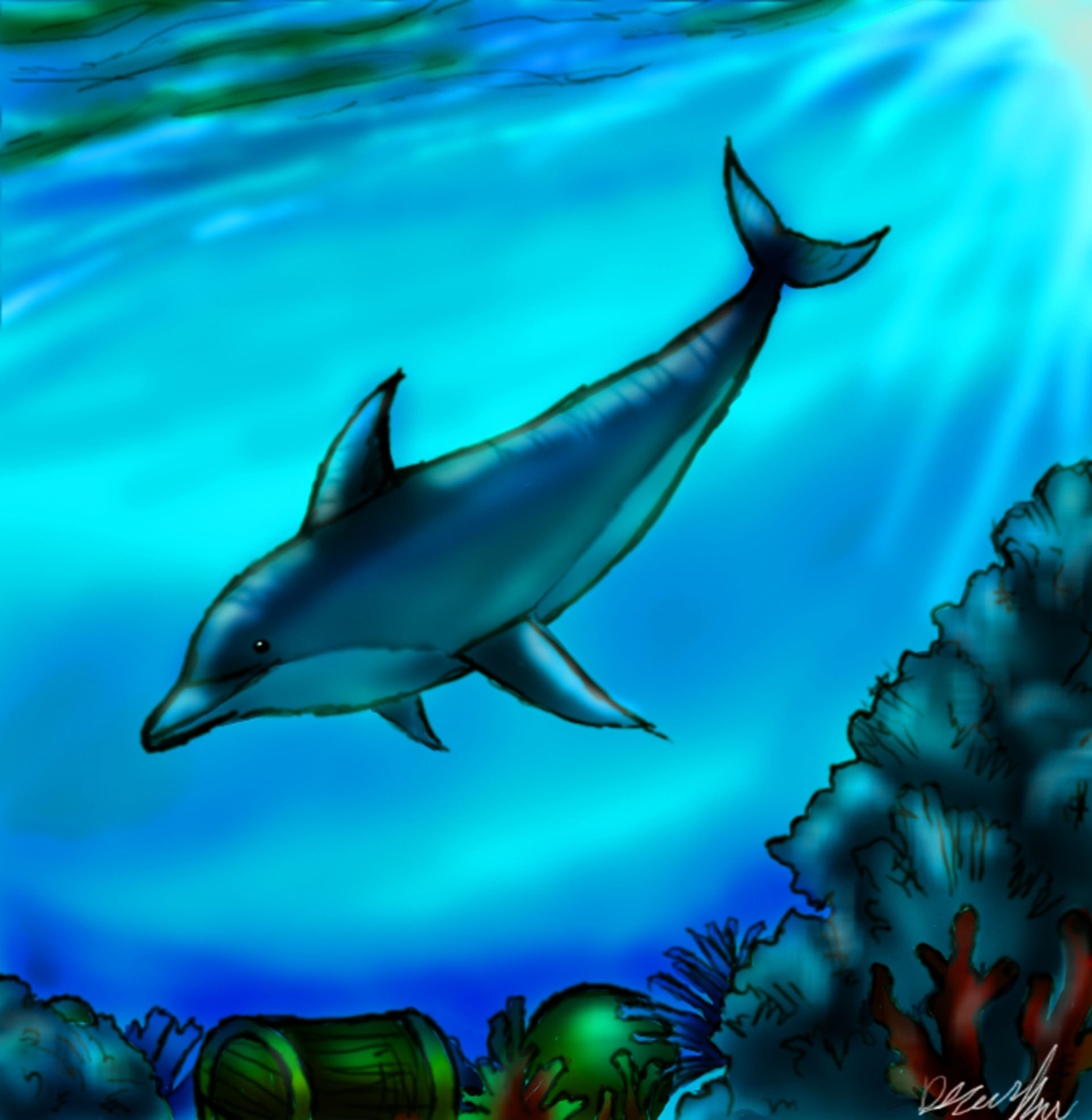 Free Dolphin Drawin Easy, Download Free Clip Art, Free Clip Art on