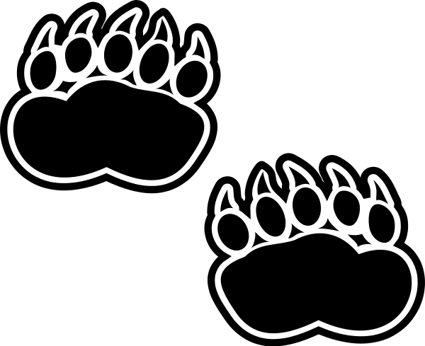 Free Bear Paw Print Clipart, 1 page of Public Domain Clip Art