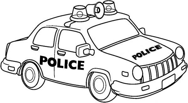 Drawing of Police Car Coloring Page | Color Luna