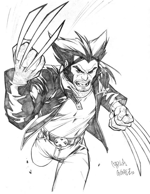 30 Wolverine Cartoon Character Sketches