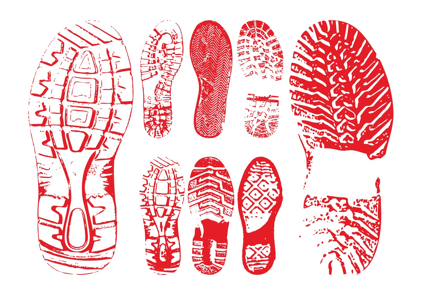 Free Shoe Prints Vector Art - (64 Free Downloads)