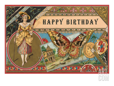 Happy Birthday, Butterfly, Etc. Art Print