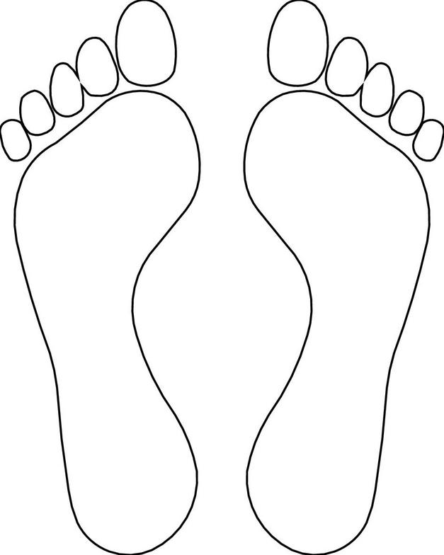Feet Outline Template - Clipart library