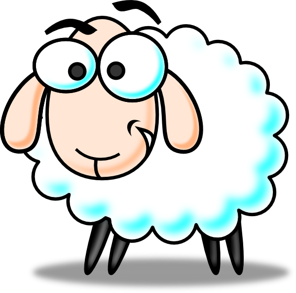 Funny Sheep clip art - vector clip art online, royalty free 