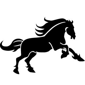 Free Horse Vector Graphics #10 - Saber-tooth Horse Graphic