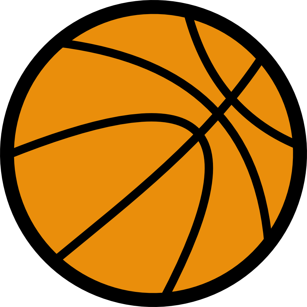 Black Basketball Vector Logo