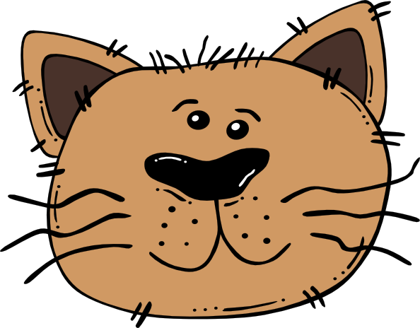 Cartoon Cat Face clip art - vector clip art online, royalty free 