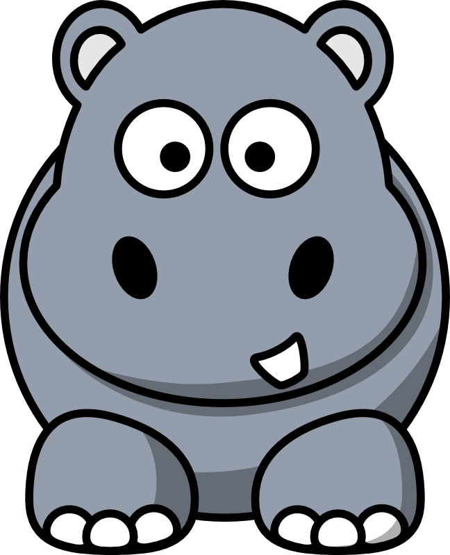 Clipart - Cartoon hippo