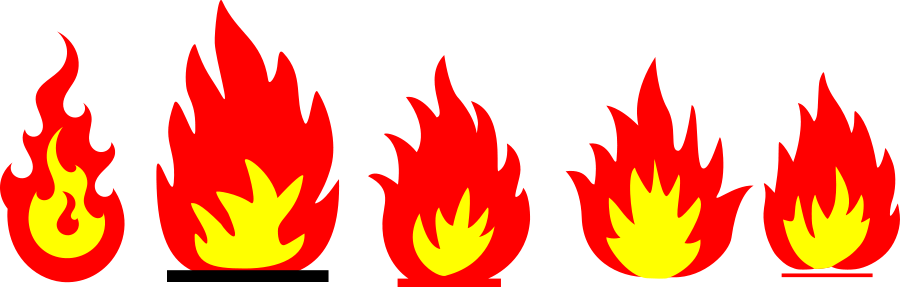 Fire and flames remixes small clipart 300pixel size, free design 