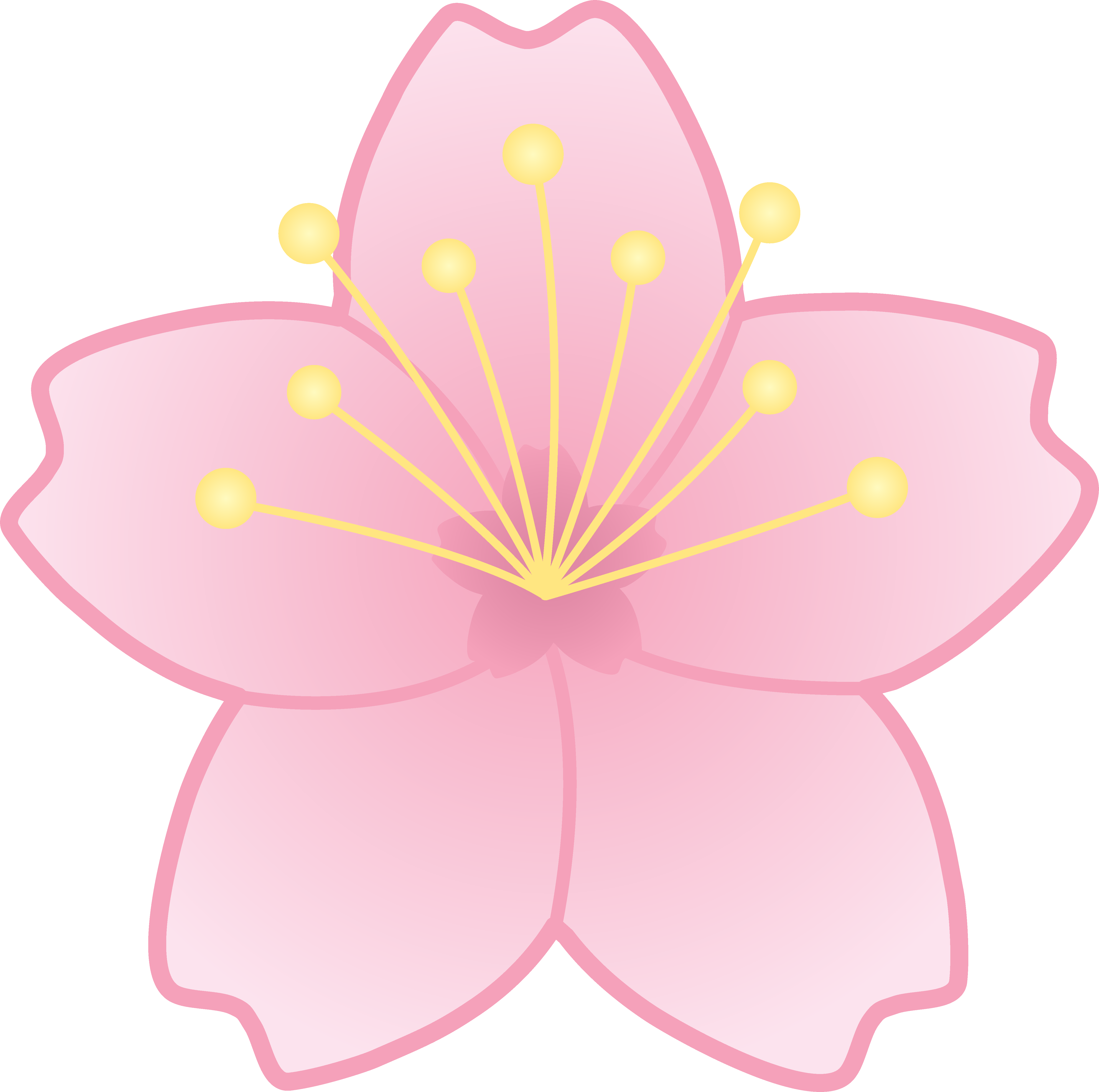 Pink Cherry Blossom Flower - Free Clip Art