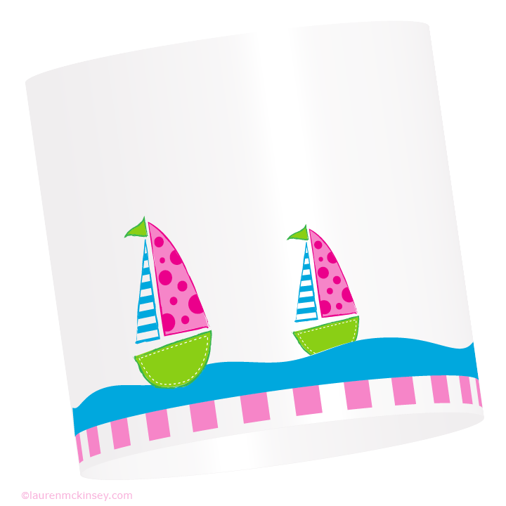 pail liners{sailboat birthday for girls} | Lauren McKinsey Printables