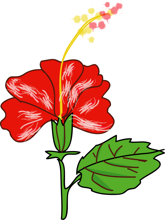 Flower Hibiscus Clipart, vector clip art online, royalty free 