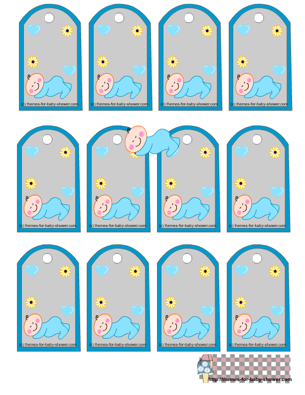 Free Printable Boy Baby Shower Favor Tags