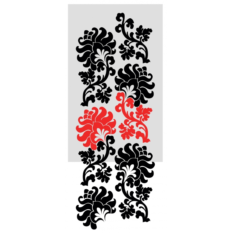 Flower Hibiscus Allover Stencil Pattern for Easy wall decor 