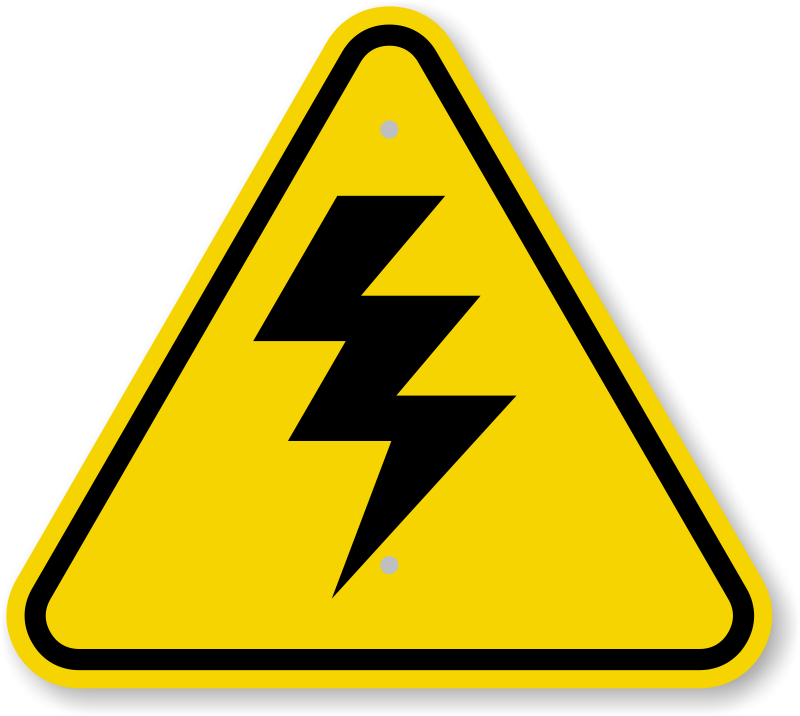 ISO High Voltage Warning Sign Symbol - Fast  Free Shipping, SKU 