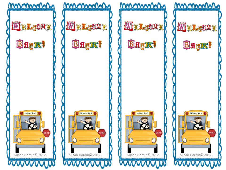 3rd Grade Grapevine: Free Welcome Back to School Bookmarks