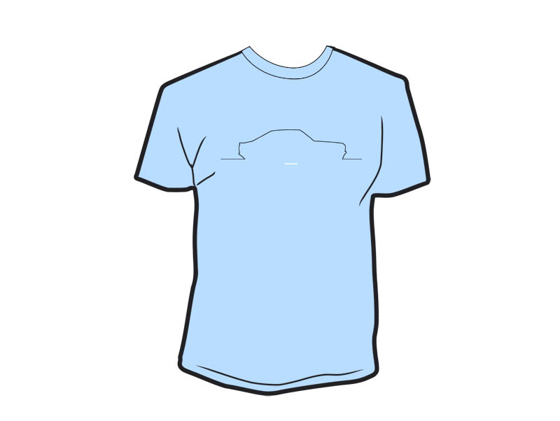 MkII Escort Outline, T-Shirt, Tartan
