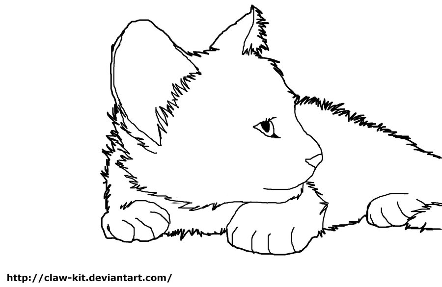 FREE warrior cat line art (kit) by Claw-kit on Clipart library