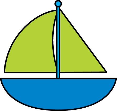 Blue Sailboat Clip Art - Blue Sailboat Image