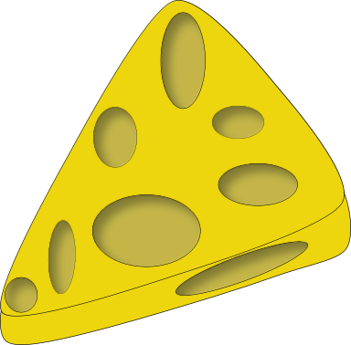 Swiss Cheese Wedge 2 Clip Art Download