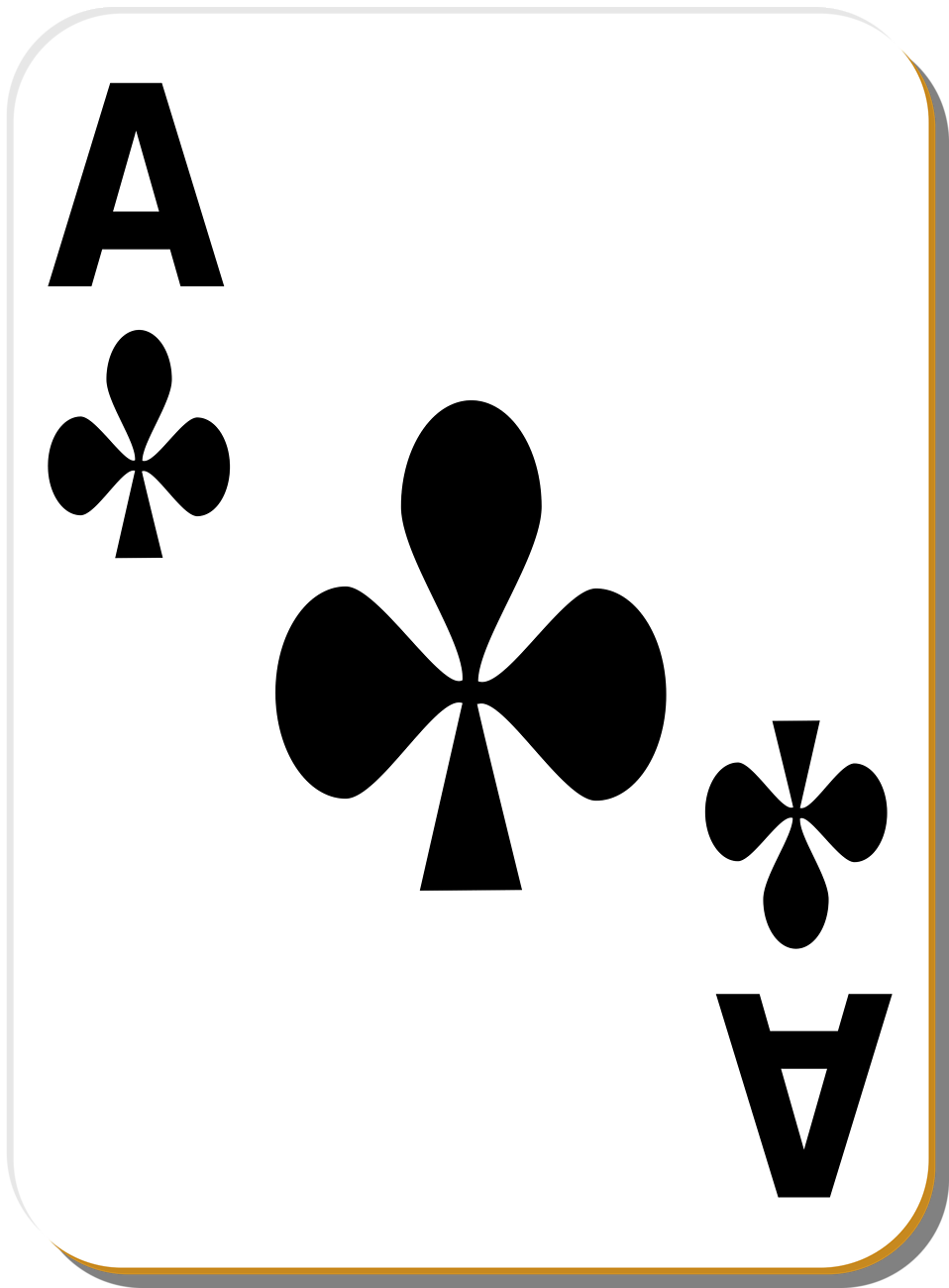 Playing Card | Free Stock Photo | Illustration of an Ace of Clubs 