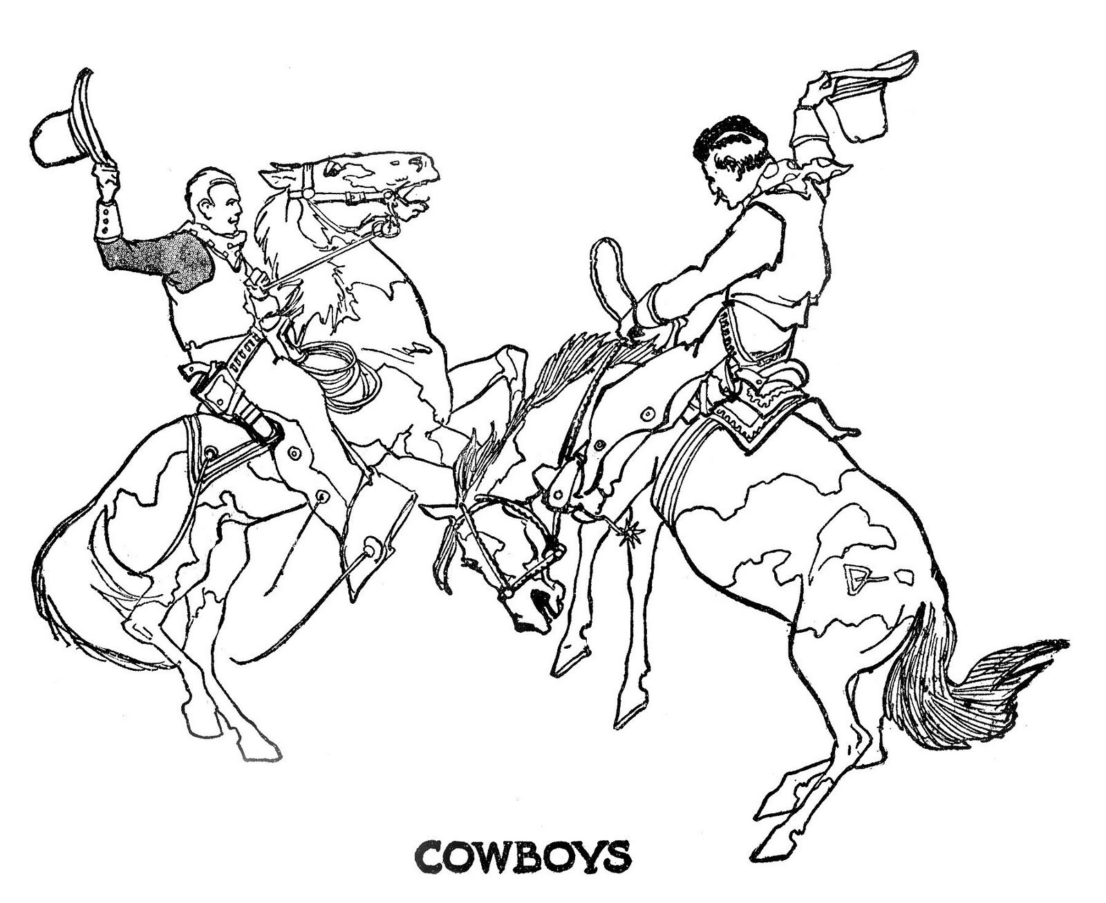 cowboy coloring pages   Clip Art Library