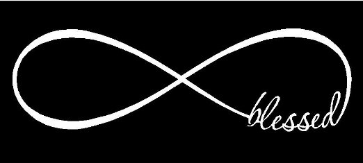  - Blessed infinity symbol Car Decal Vinyl window quote 
