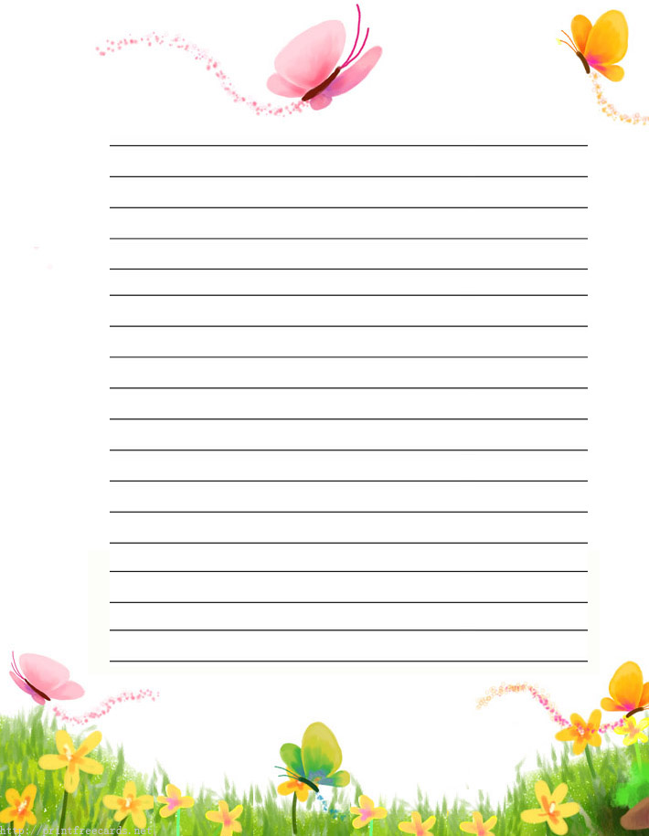 lined paper template with borders