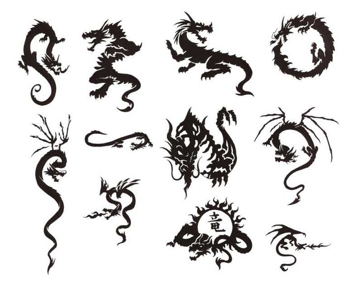 japanese dragon tattoo simple - Clip Art Library