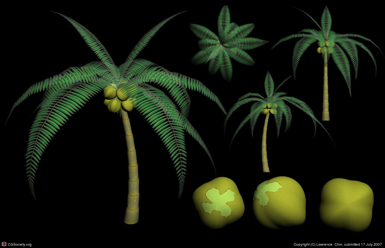 Cartoon coconut tree by Lawrence Chin | 3D | CGSociety