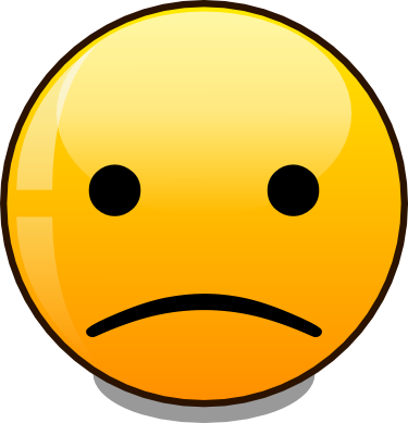 basic smiley sad (vector) by mondspeer on Clipart library