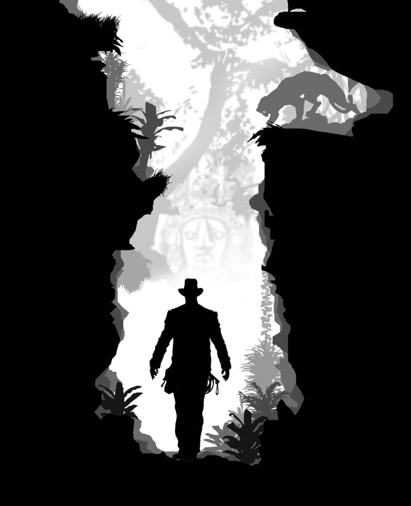 INDIANA JONES Silhouette Art shows Awesome Untold Adventures 