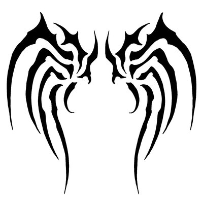 Simple wings tribal by Flo4NTO on Clipart library