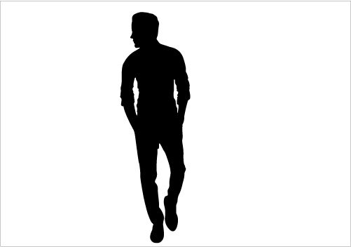 MAN SILHOUETTE on Clipart library | Silhouette, Graphics and Stylish Man
