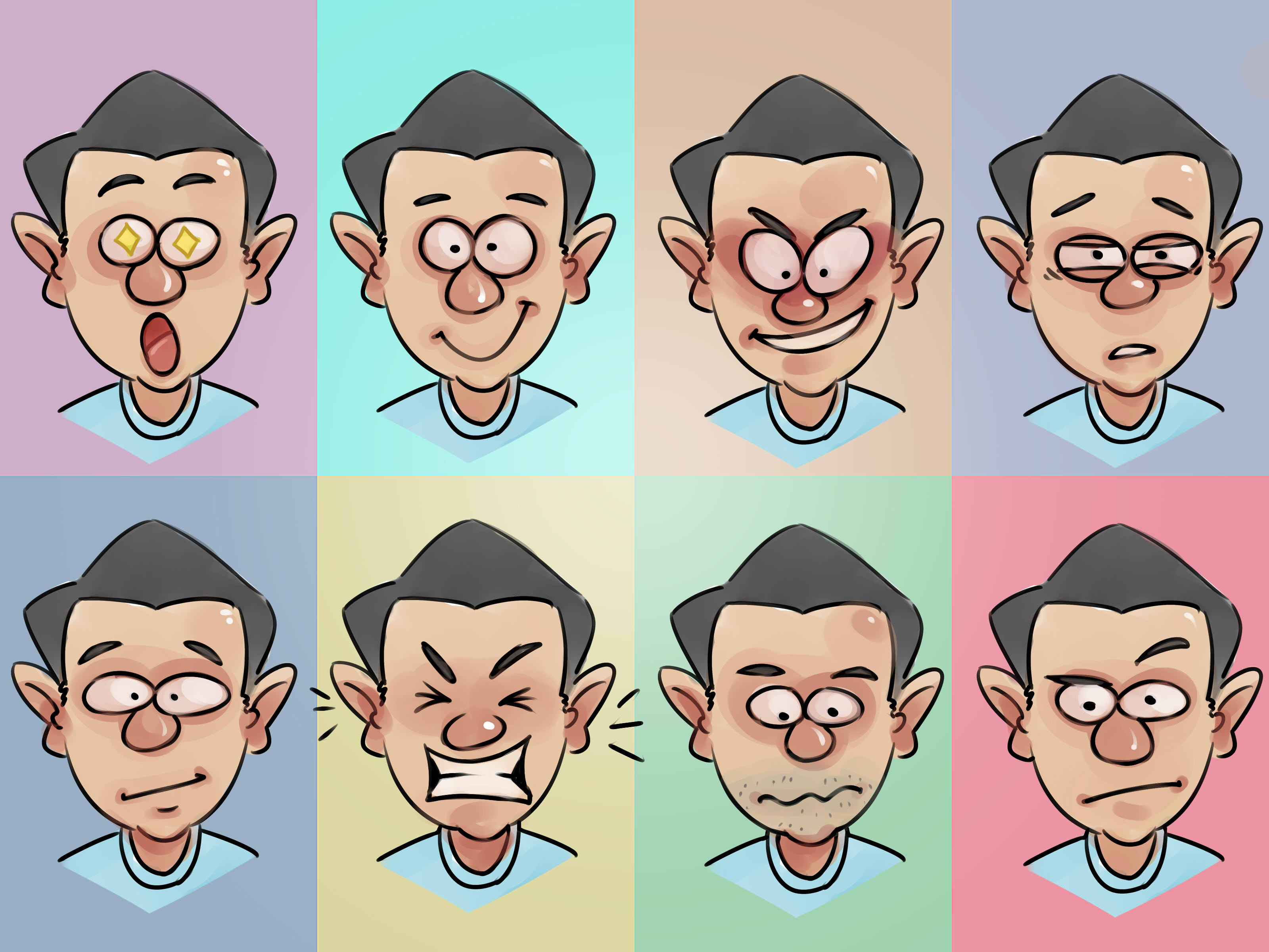 Clip Arts Related To : facial expressions in comics. view all Cartoon Facia...