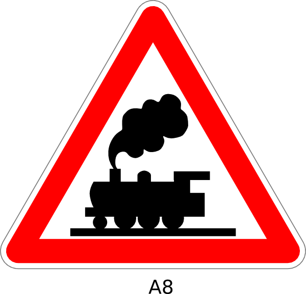 Railroad Crossing Ahead Sign Clipart - Free Clip Art Images