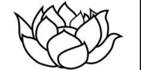 Black #and #white #lotus #flower #small #tattoo #outline #linework 