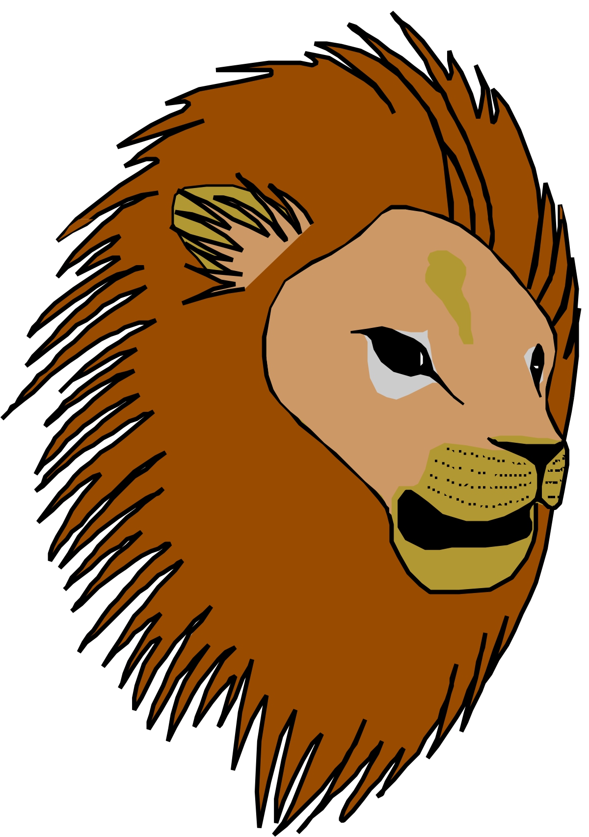 Cartoon Lion Head 