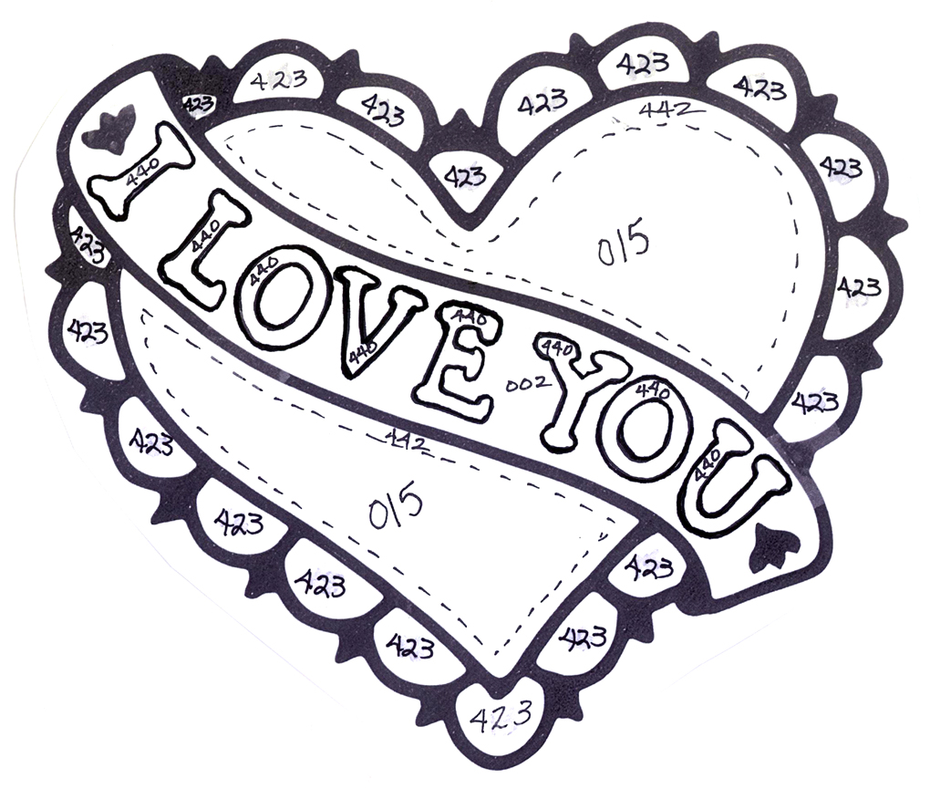 I Love You Heart Glitter - Clipart library