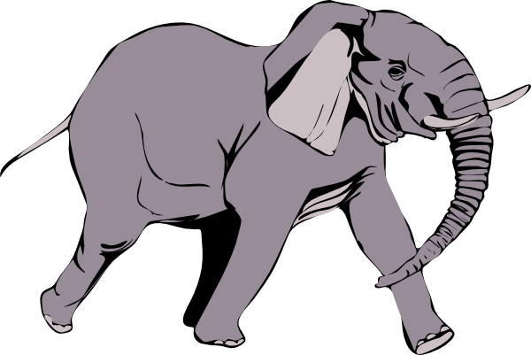 Elephant clip art - vector clip art online, royalty free  public 